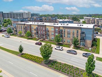 Aerial parking lot view